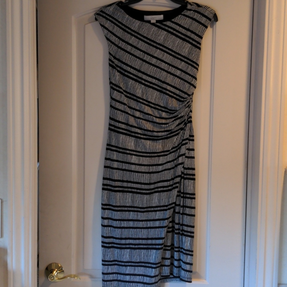 LOFT Faux Wrap Front Dress